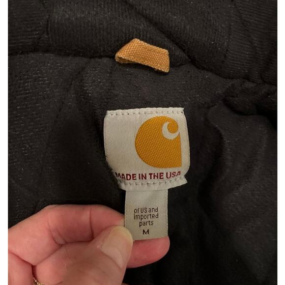 Carhartt J140 Tan Duck Hooded Jacket Mens Size M Workwear Streetwear Skatestyle - Picture 9 of 12